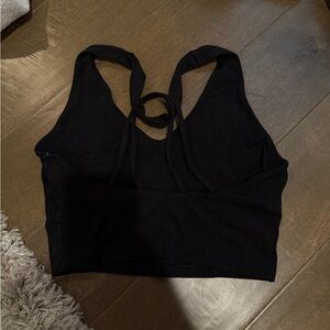 Aerie Black Strappy cropped tank